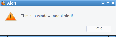 Window modal FTP alert